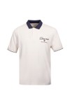 Gant Mens Off-White Graphic Pique Polo Shirt