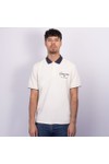 Gant Mens Off-White Graphic Pique Polo Shirt