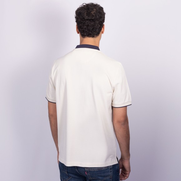 Gant Mens Off-White Graphic Pique Polo Shirt main image