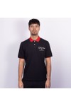 Gant Mens Black Graphic Pique Polo Shirt