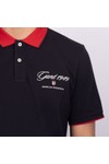 Gant Mens Black Graphic Pique Polo Shirt