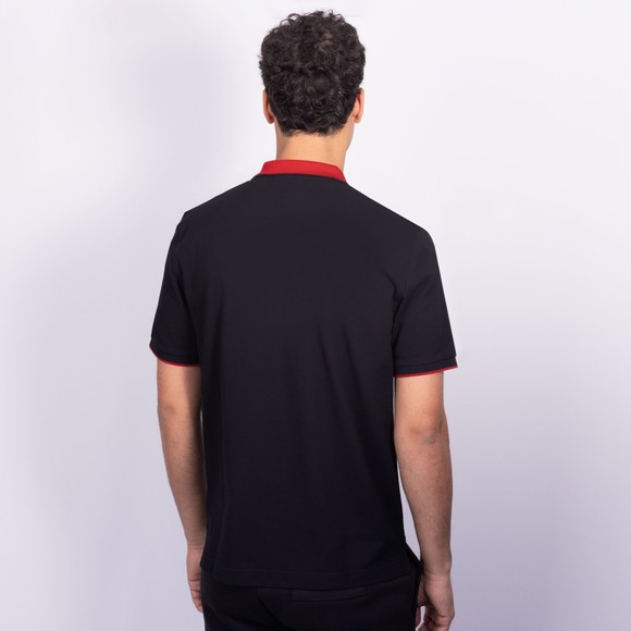 Gant Mens Black Graphic Pique Polo Shirt main image
