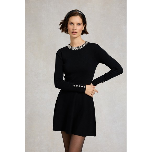 Holland Cooper Womens Black Isabelle Mini Dress #4