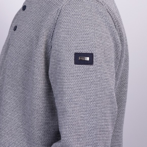 Bugatti Mens Blue Long Sleeve Polo Shirt main image