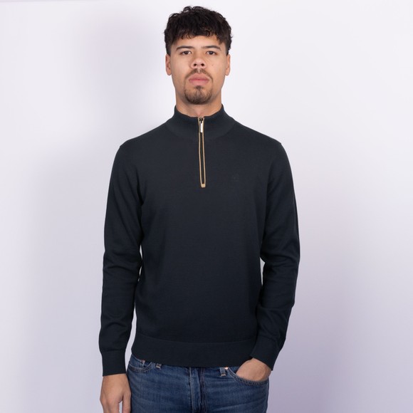 Bugatti Mens Blue Troyer 1/4 Zip Knit main image