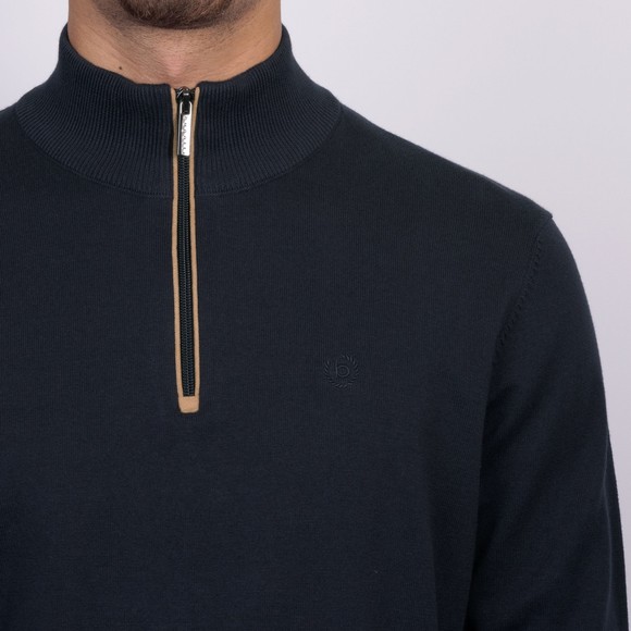 Bugatti Mens Blue Troyer 1/4 Zip Knit main image