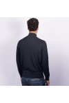 Bugatti Mens Blue Troyer 1/4 Zip Knit