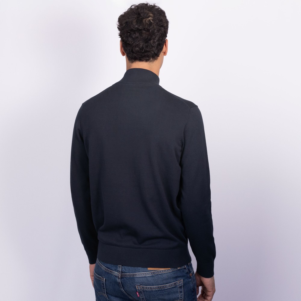 Troyer Bugatti Homme - Pull Bicolore Avec Col Rayé