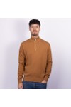 Bugatti Mens Beige Troyer 1/4 Zip Knit
