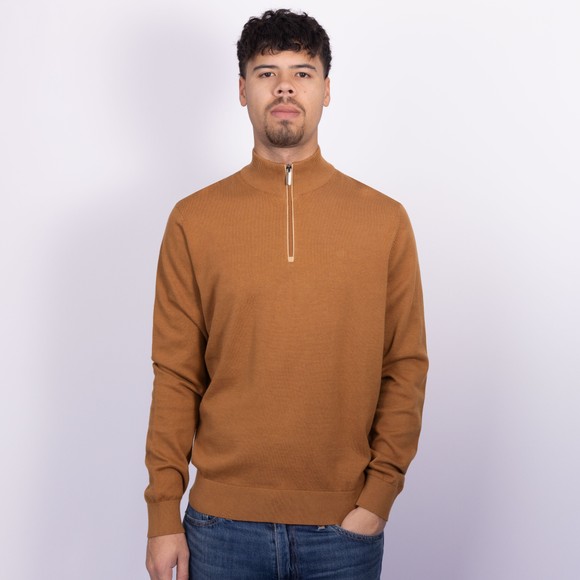 Bugatti Mens Beige Troyer 1/4 Zip Knit main image