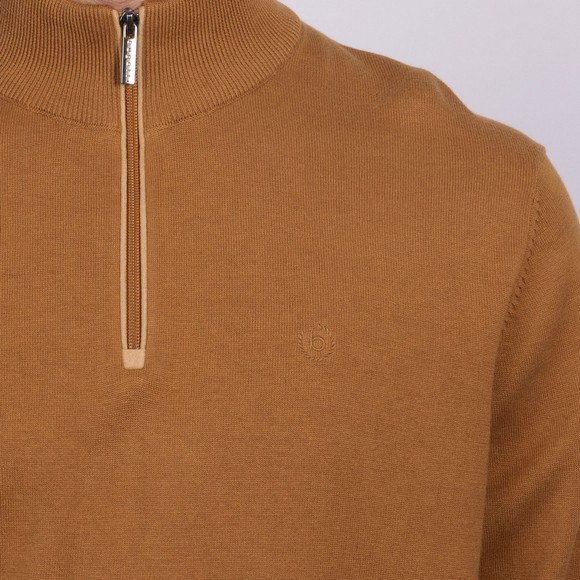 Bugatti Mens Beige Troyer 1/4 Zip Knit main image