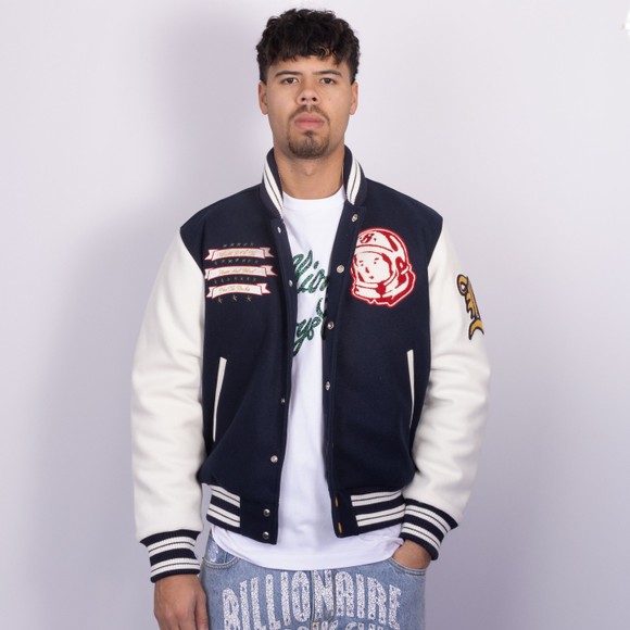 Billionaire Boys Club Mens Blue Fanfare Script Varsity Jacket #3