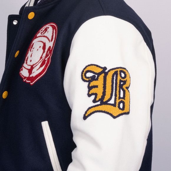 Billionaire Boys Club Mens Blue Fanfare Script Varsity Jacket #4