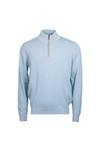 Bugatti Mens Blue Troyer 1/4 Zip Knit