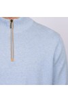 Bugatti Mens Blue Troyer 1/4 Zip Knit