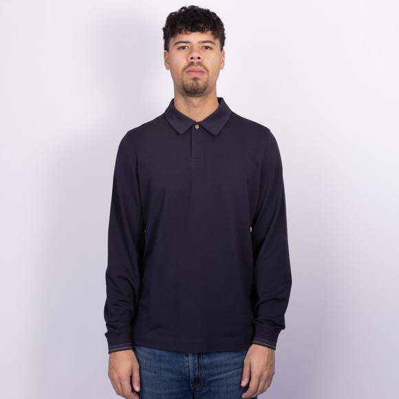 PS Paul Smith Mens Blue Tipping Long Sleeve Polo Shirt #4
