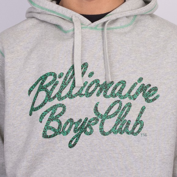 Billionaire Boys Club Mens Grey Contrast Stitch Script Logo Hoodie #3