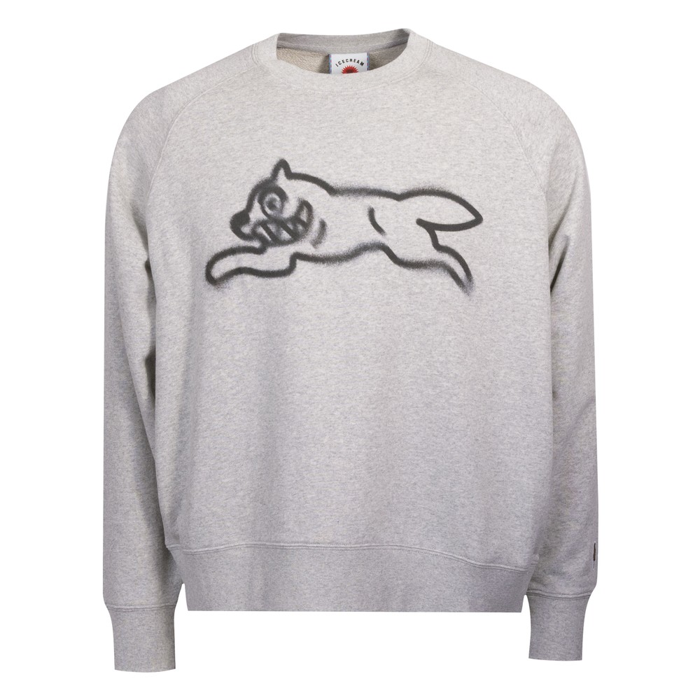 Spray Paint Running Dog Crewneck Sweatshirt Spray Paint Running Dog Crewneck Sweatshirt