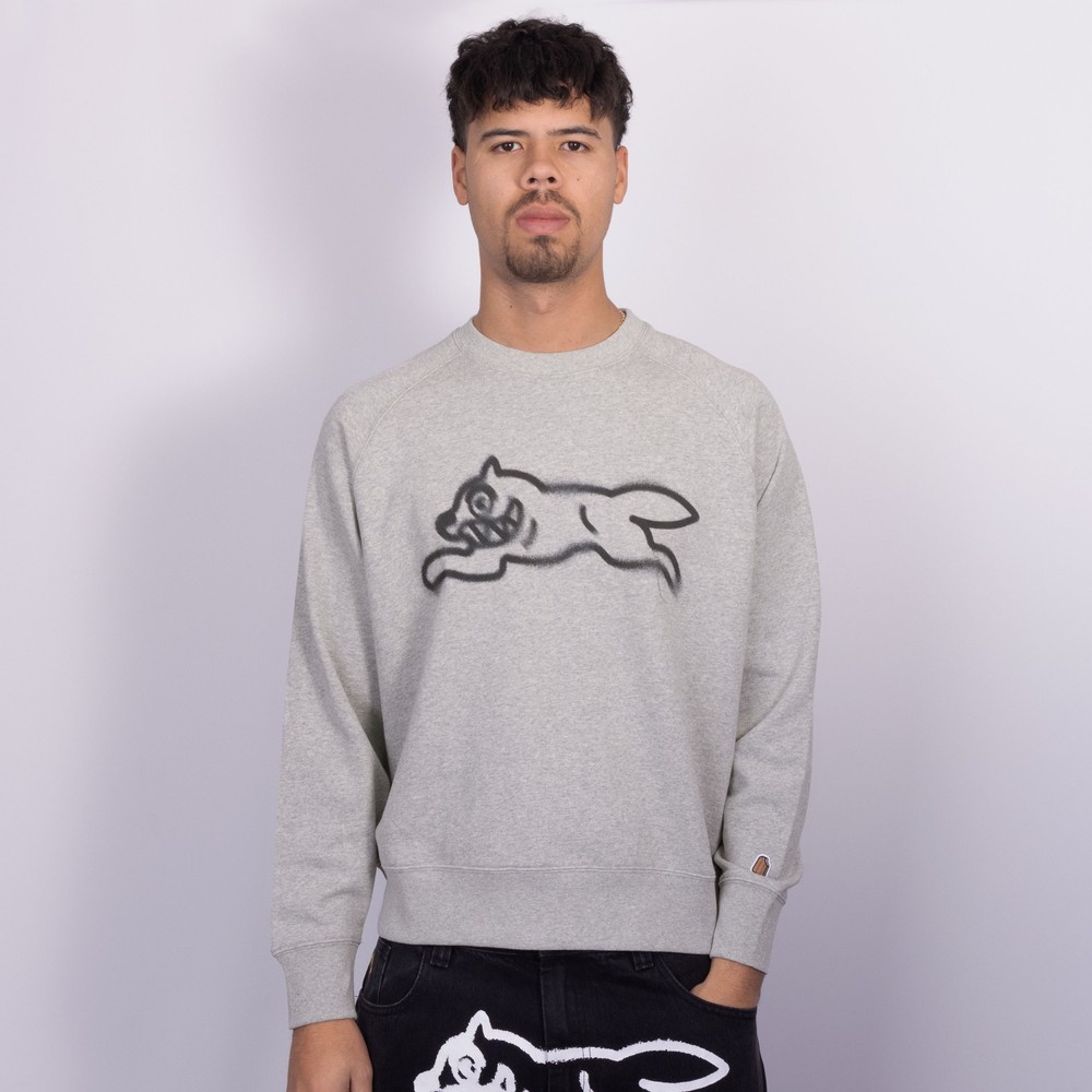 BBC Icecream Spray Paint Running Dog Crewneck Sweatshirt | Oxygen