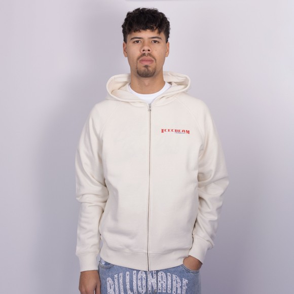 BBC Icecream Mens Beige Waitress Zip Through Hoodie #3