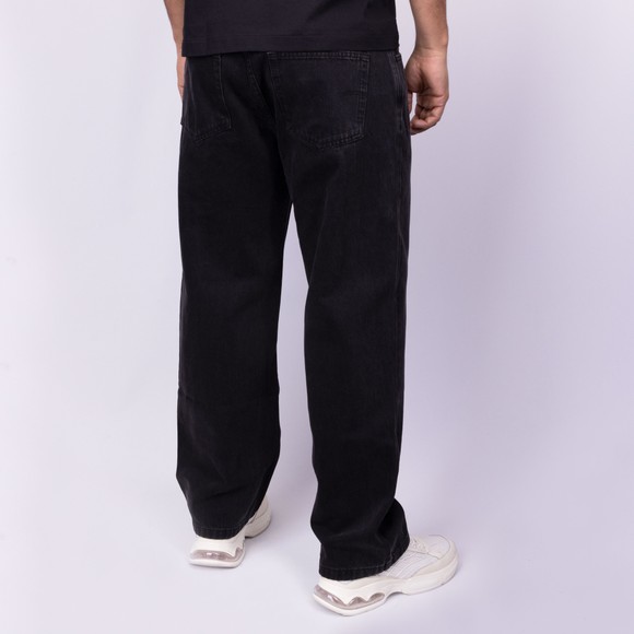 BBC Icecream Mens Black Spray Paint Running Dog Double Scoop Jean  #3