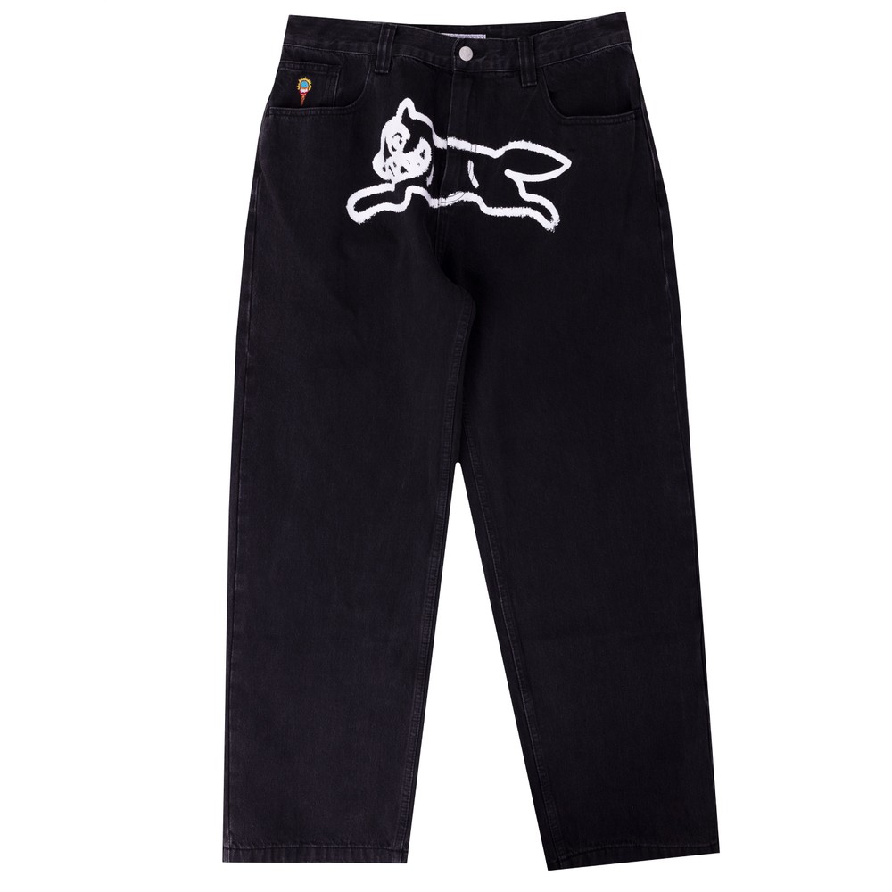 Spray Paint Running Dog Double Scoop Jean