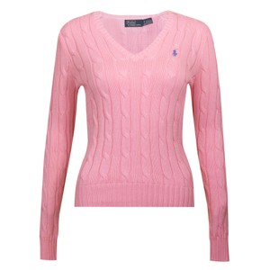 Cotton Cable V-Neck Jumper