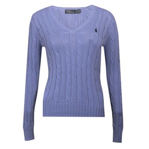 Cotton Cable V-Neck Jumper