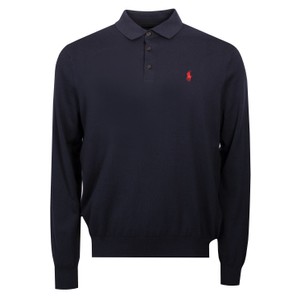Cotton Polo Collar Knitted Sweatshirt