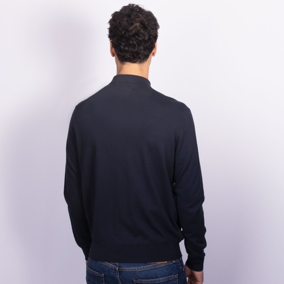 Polo Ralph Lauren Mens Blue Cotton Polo Collar Knitted Sweatshirt #4