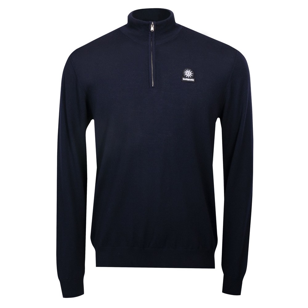 Merino Wool Quarter Zip Jumper