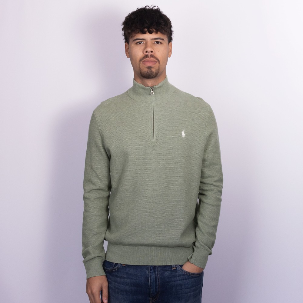 Polo Ralph Lauren Waffle Half Zip Sweatshirt | Oxygen Clothing