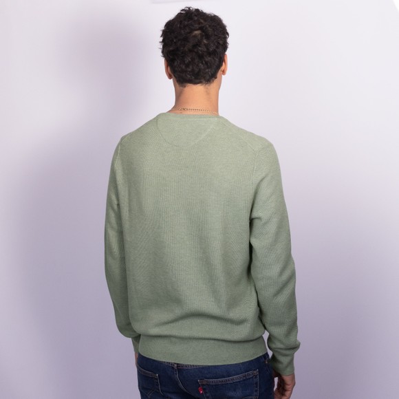 Polo Ralph Lauren Mens Green Waffle Crew Neck Sweatshirt #4