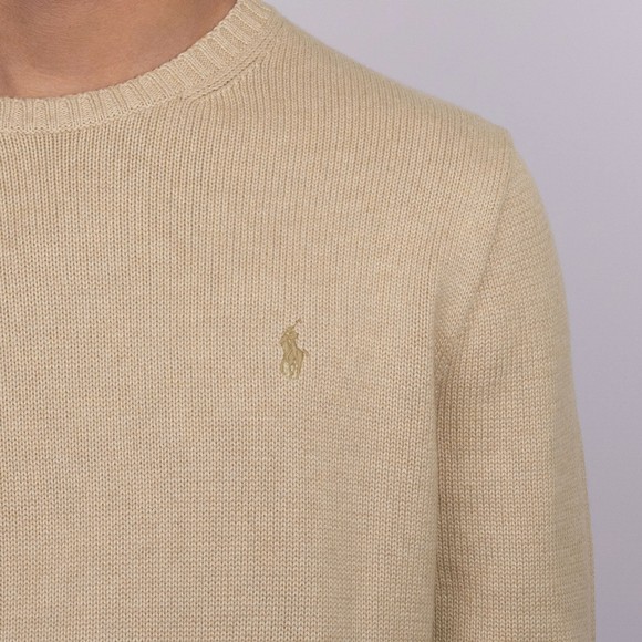 Polo Ralph Lauren Mens Beige Cotton Crewneck Sweater #3