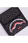 Sprayground Mens Black Scribble Shark Messenger bag