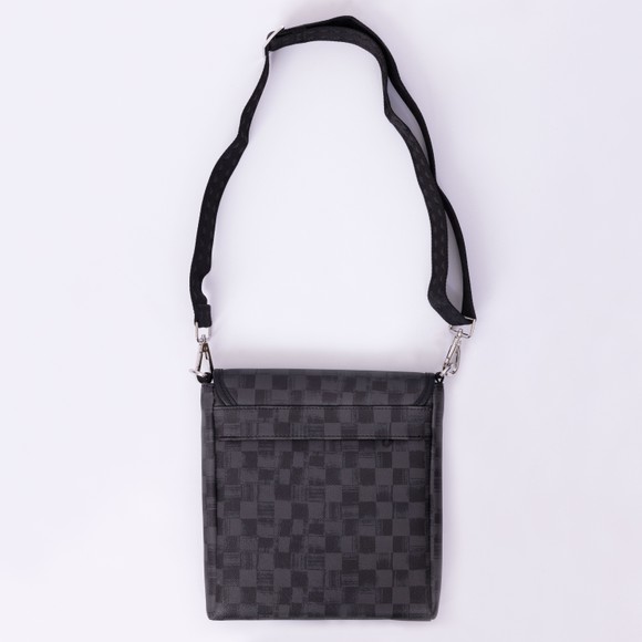 Sprayground Mens Black Scribble Shark Messenger bag main image