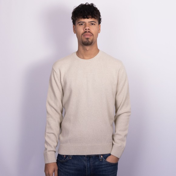 Colorful Standard Mens White Merino Wool Jumper