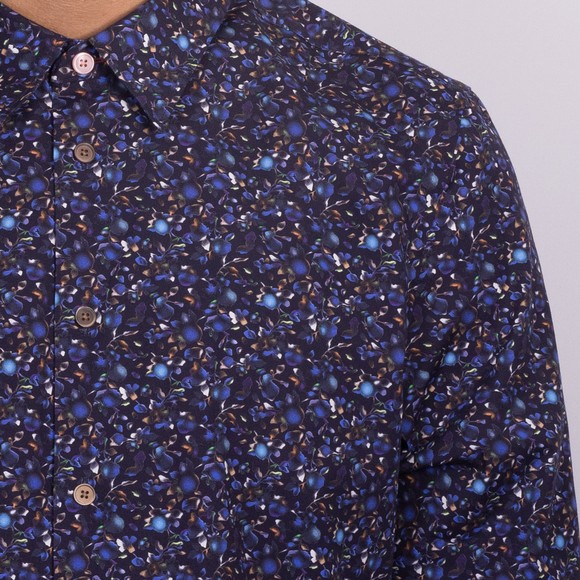 PS Paul Smith Mens Blue Flower Print Shirt #3