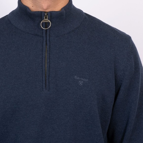 Barbour Lifestyle Mens Blue Cotton Half Zip Jumper #3