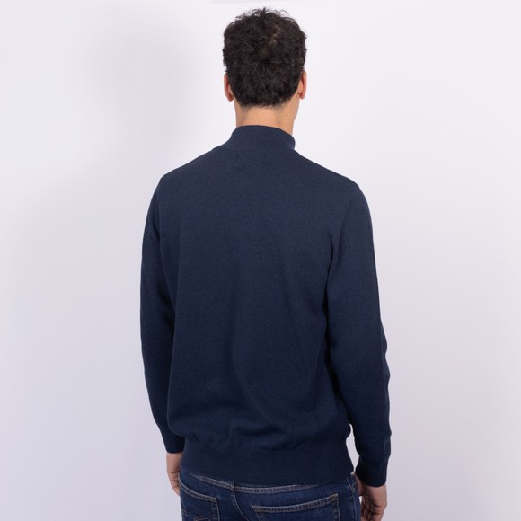 Barbour Lifestyle Mens Blue Cotton Half Zip Jumper #4