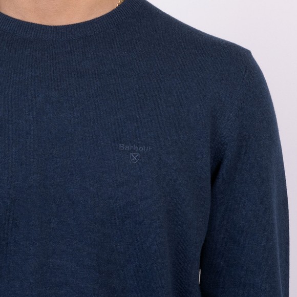 Barbour Lifestyle Mens Blue Pima Cotton Crew Jumper #3