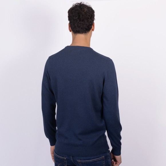 Barbour Lifestyle Mens Blue Pima Cotton Crew Jumper #4