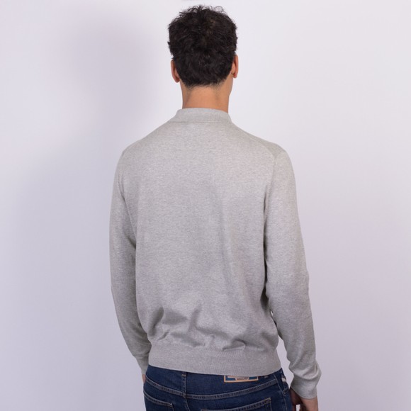 Polo Ralph Lauren Mens Grey Cotton Polo Collar Knitted Sweatshirt #4