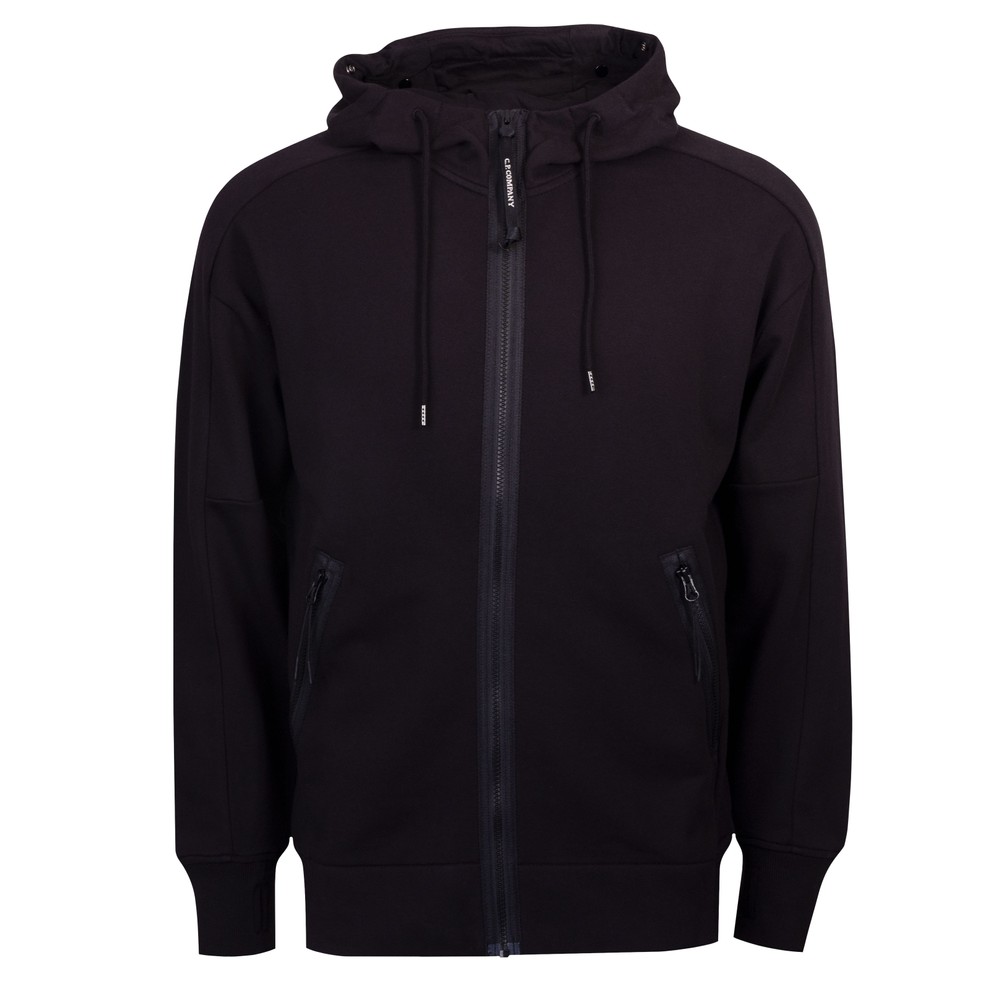 Diagonal Raised Fleece Full Zip Goggle Hoody