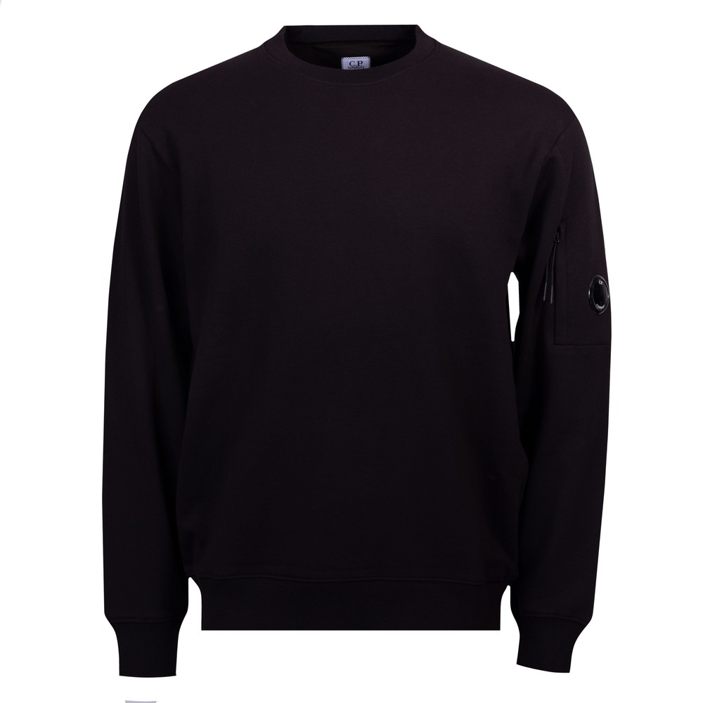 Diagonal Raised Fleece Lens Crew Neck Sweatshirt