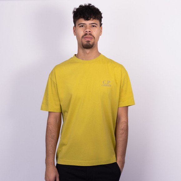 C.P. Company Mens Green Jersey Short Sleeve Logo T Shirt #3