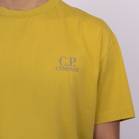 C.P. Company Mens Green Jersey Short Sleeve Logo T Shirt #4
