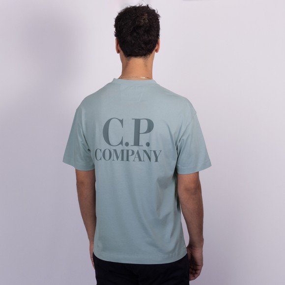 C.P. Company Mens Blue Jersey Short Sleeve Logo T Shirt #3