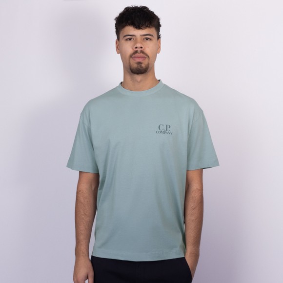 C.P. Company Mens Blue Jersey Short Sleeve Logo T Shirt #4