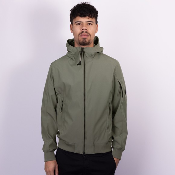 C.P. Company Mens Green Shell R Hooded Lens Jacket #4